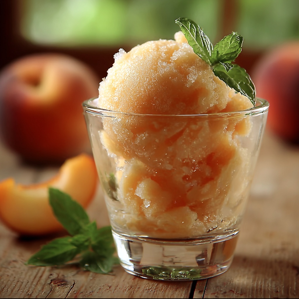 Frozen Peach Lemonade Slush Recipe - Recipe Image