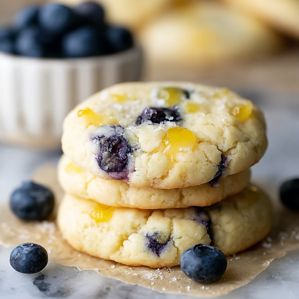 Greek Yogurt Lemon Blueberry Cookies Recipe - Recipe Image