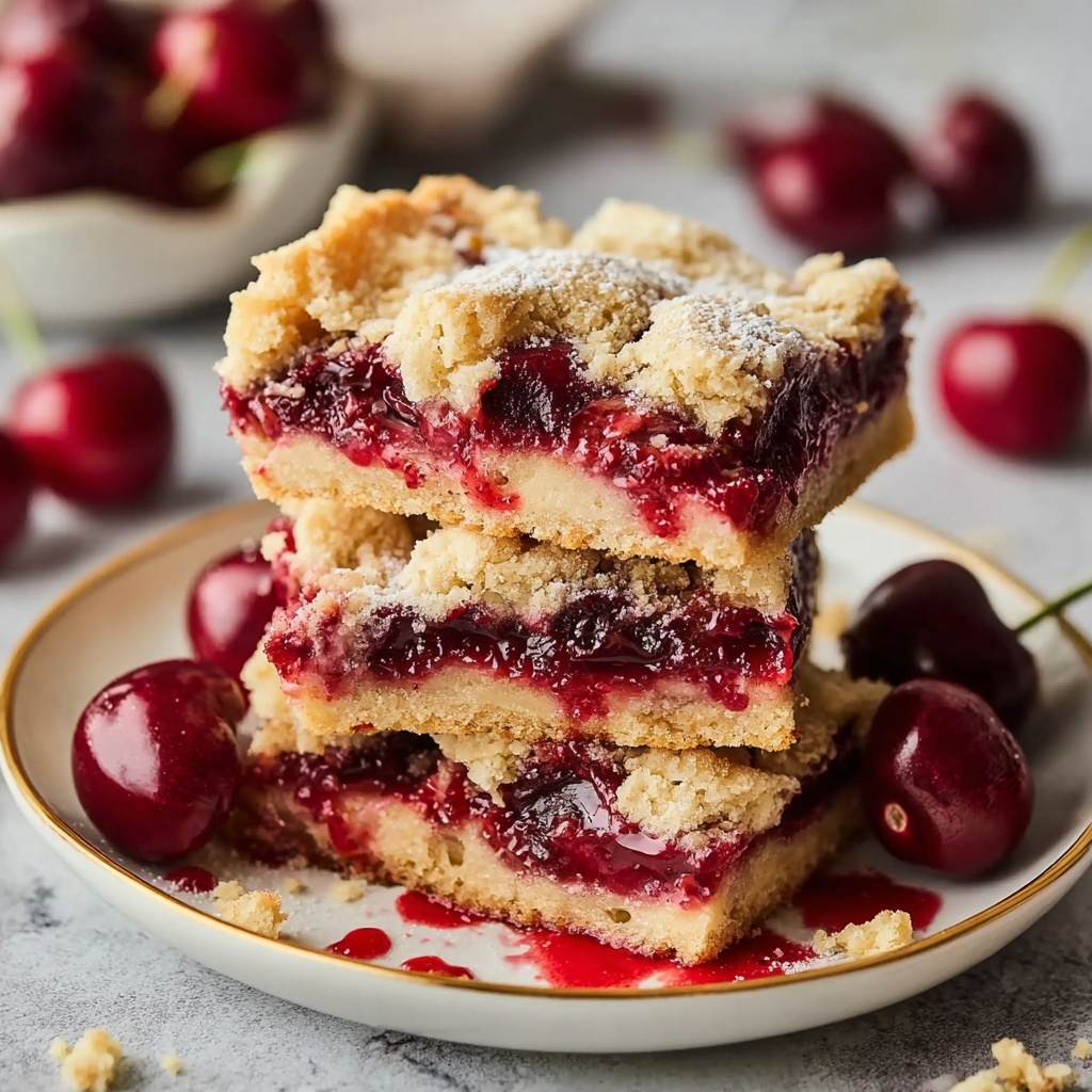 Easy Cherry Pie Bars Recipe - Recipe Image