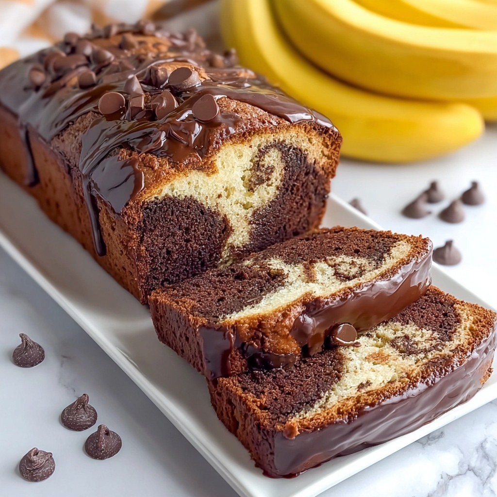 Chocolate Marble Banana Bread Recipe - Recipe Image