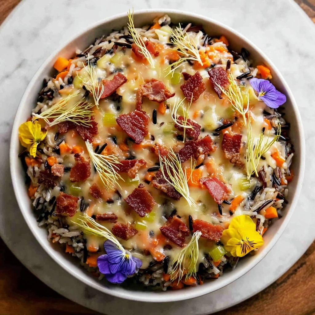 Wild Rice Hotdish with Creamy Mushrooms and Vegetables Recipe - Recipe Image