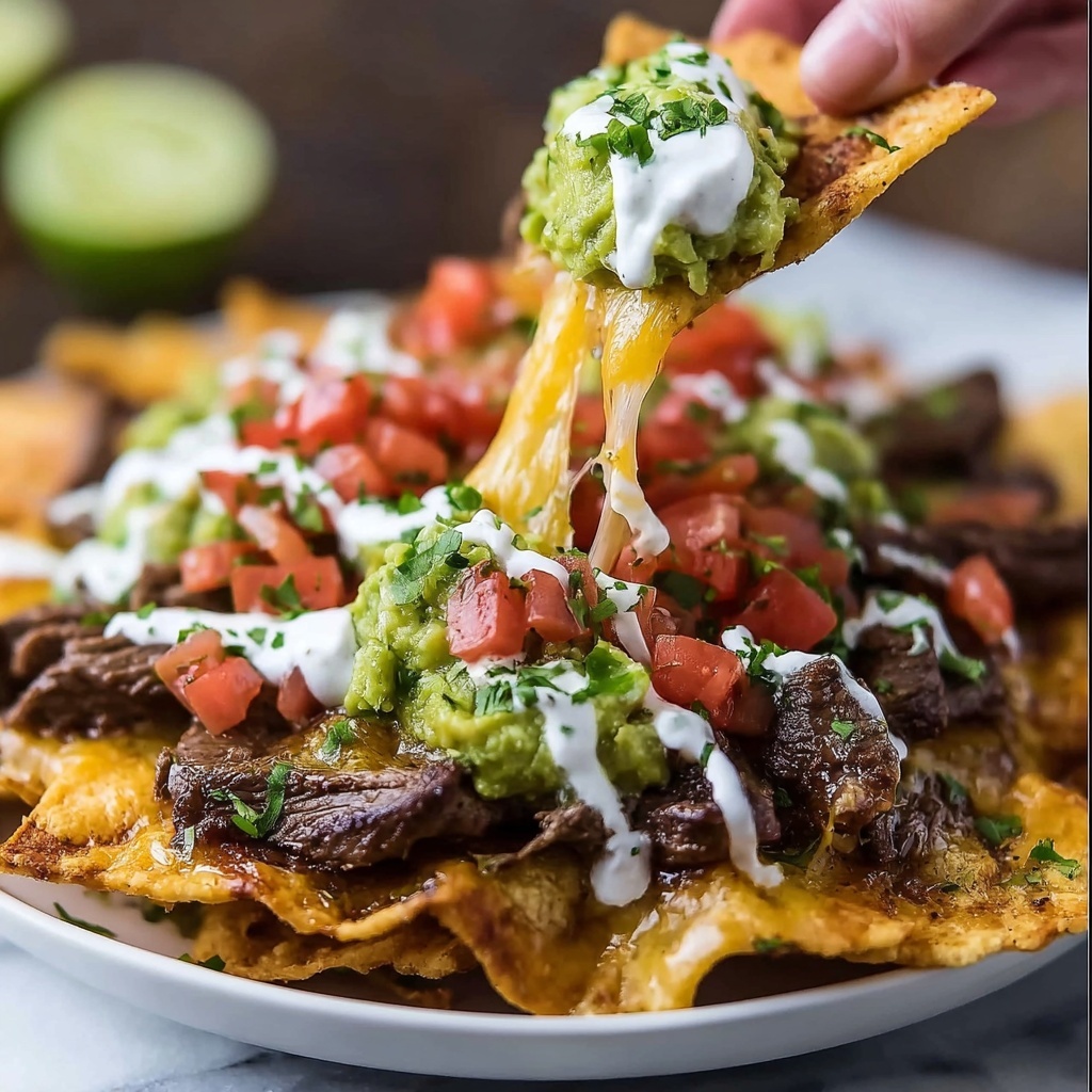 Skillet Steak Fajita Nachos Recipe - Recipe Image