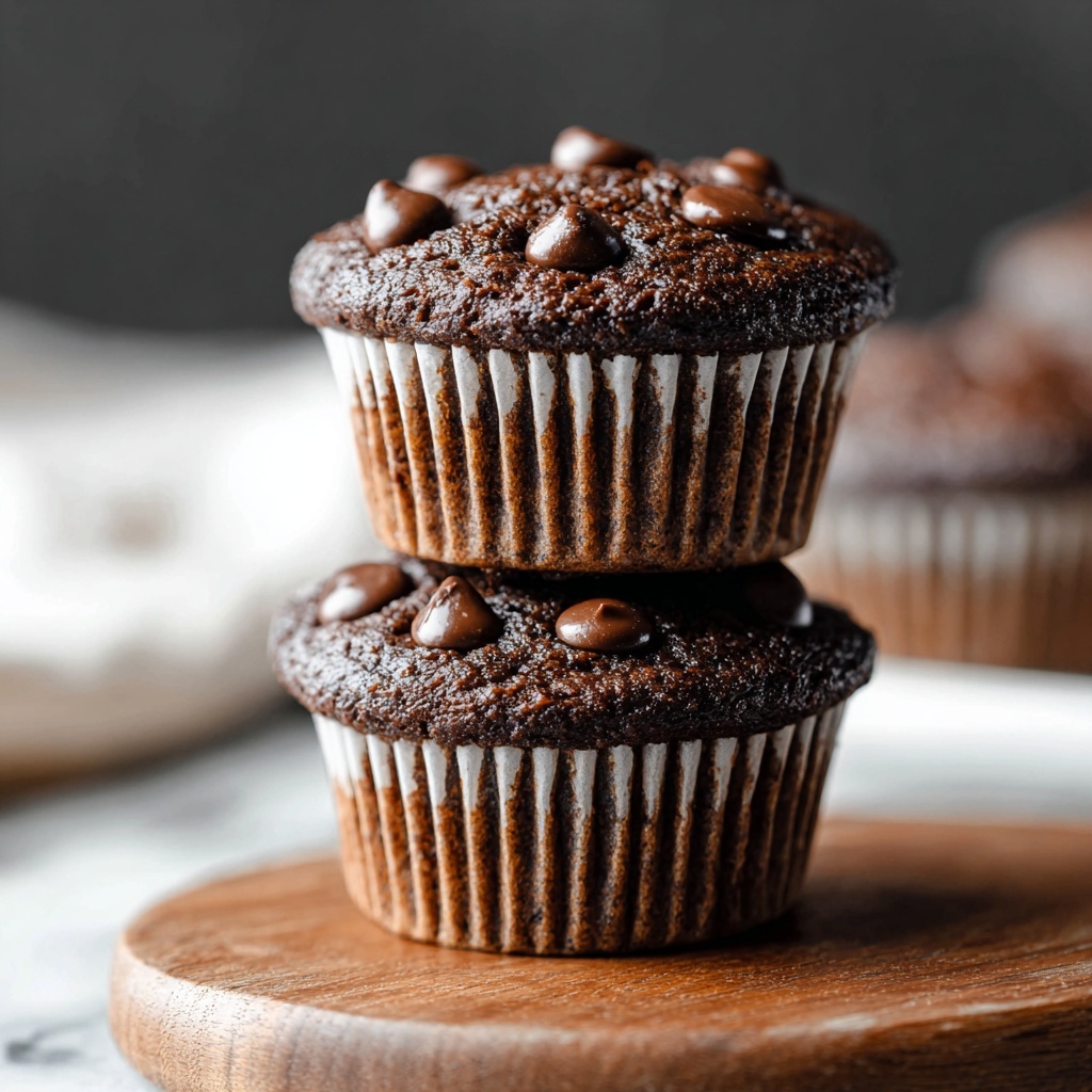 Dark Chocolate Banana Bread Muffins Recipe - Recipe Image
