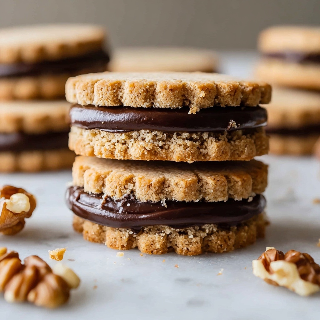 Hazelnut Shortbread Sandwich Cookies with Milk Chocolate Ganache Recipe - Recipe Image