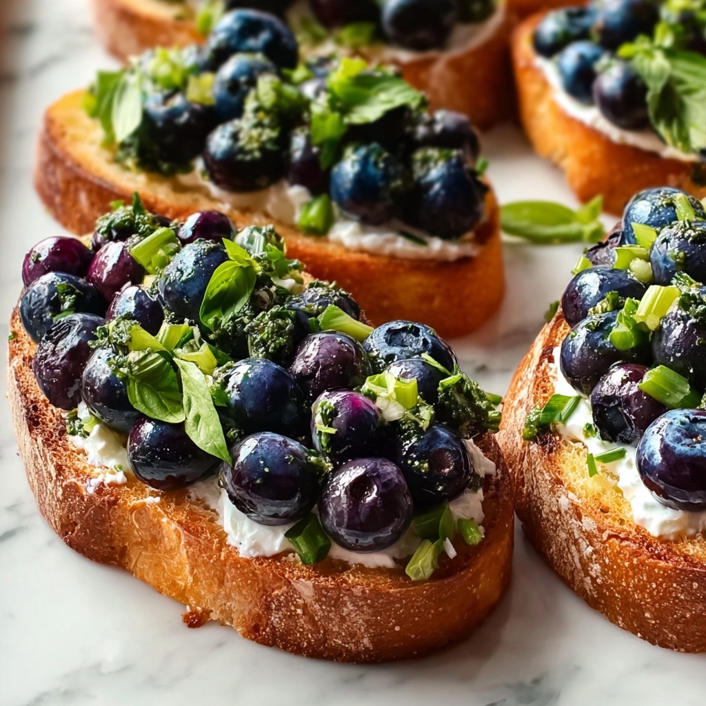 Blueberry Basil Bruschetta Recipe - Recipe Image