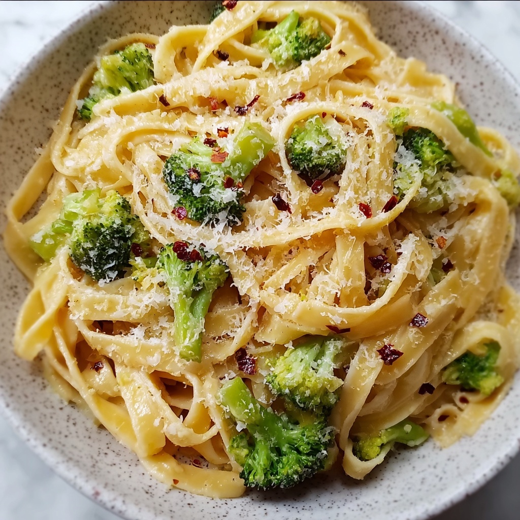 Easy One-Pot Garlic Butter Broccoli Pasta Recipe - Recipe Image