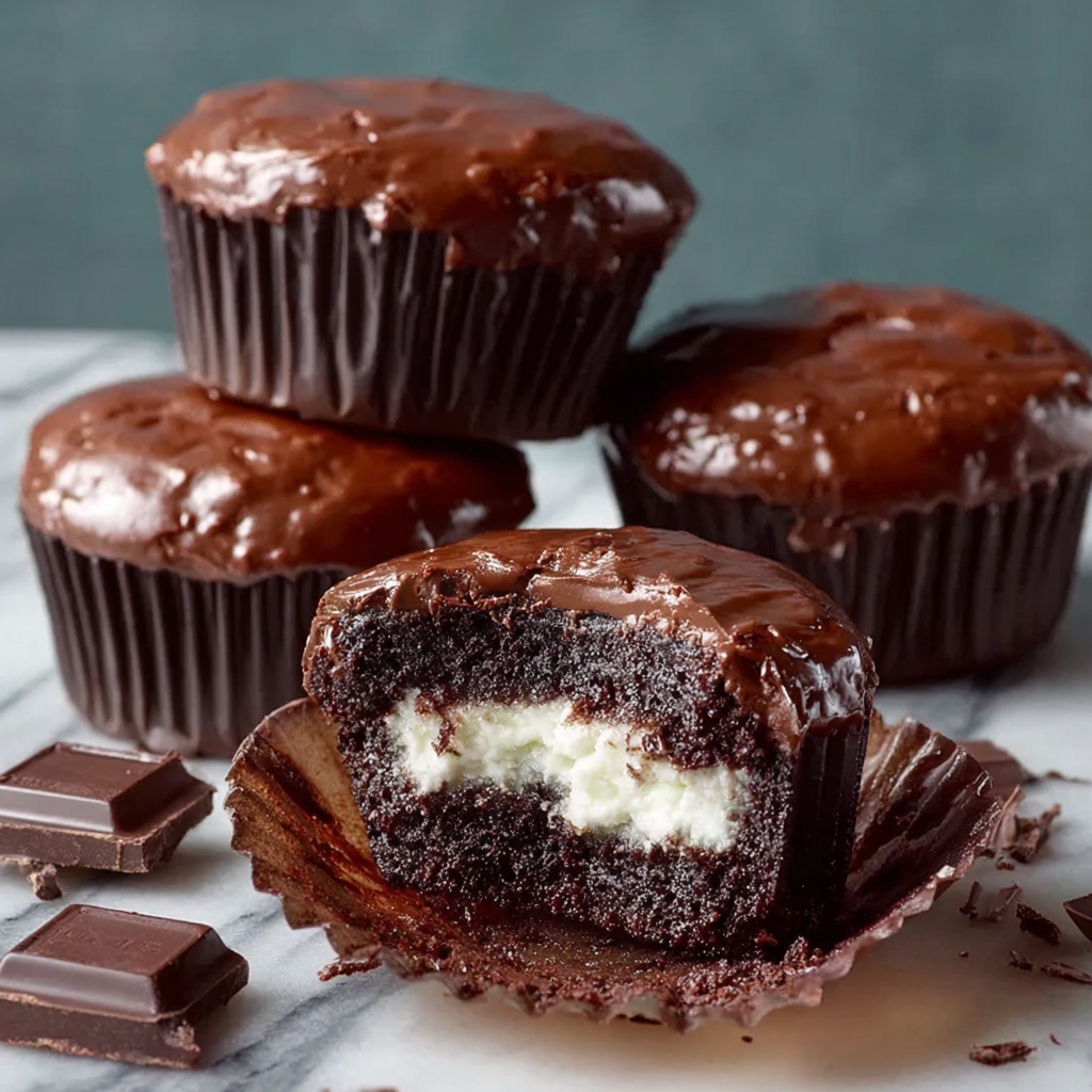 Cheesecake Stuffed Chocolate Cupcakes Recipe - Recipe Image