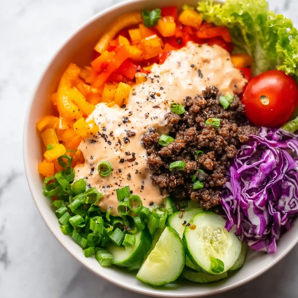 Healthy Burger in a Bowl Recipe - Recipe Image