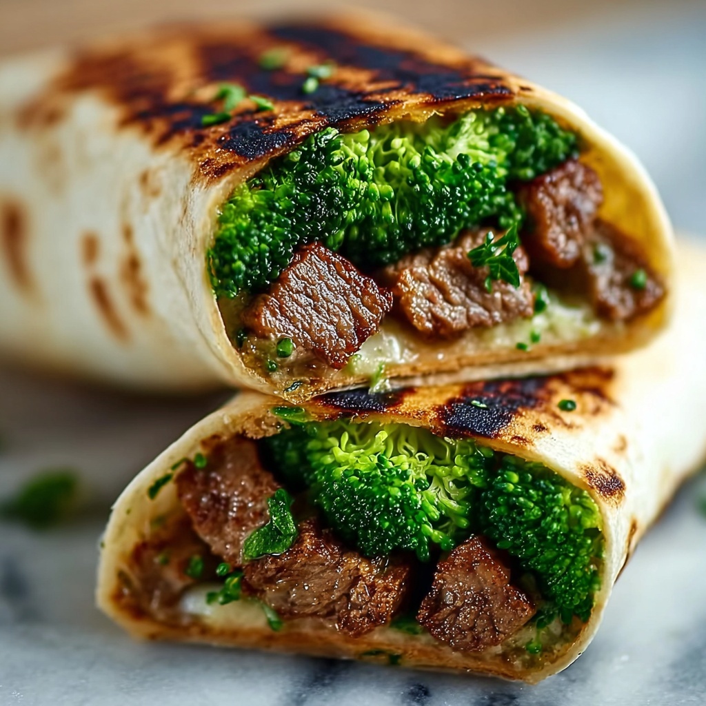 Grilled Beef & Broccoli Wraps Recipe - Recipe Image