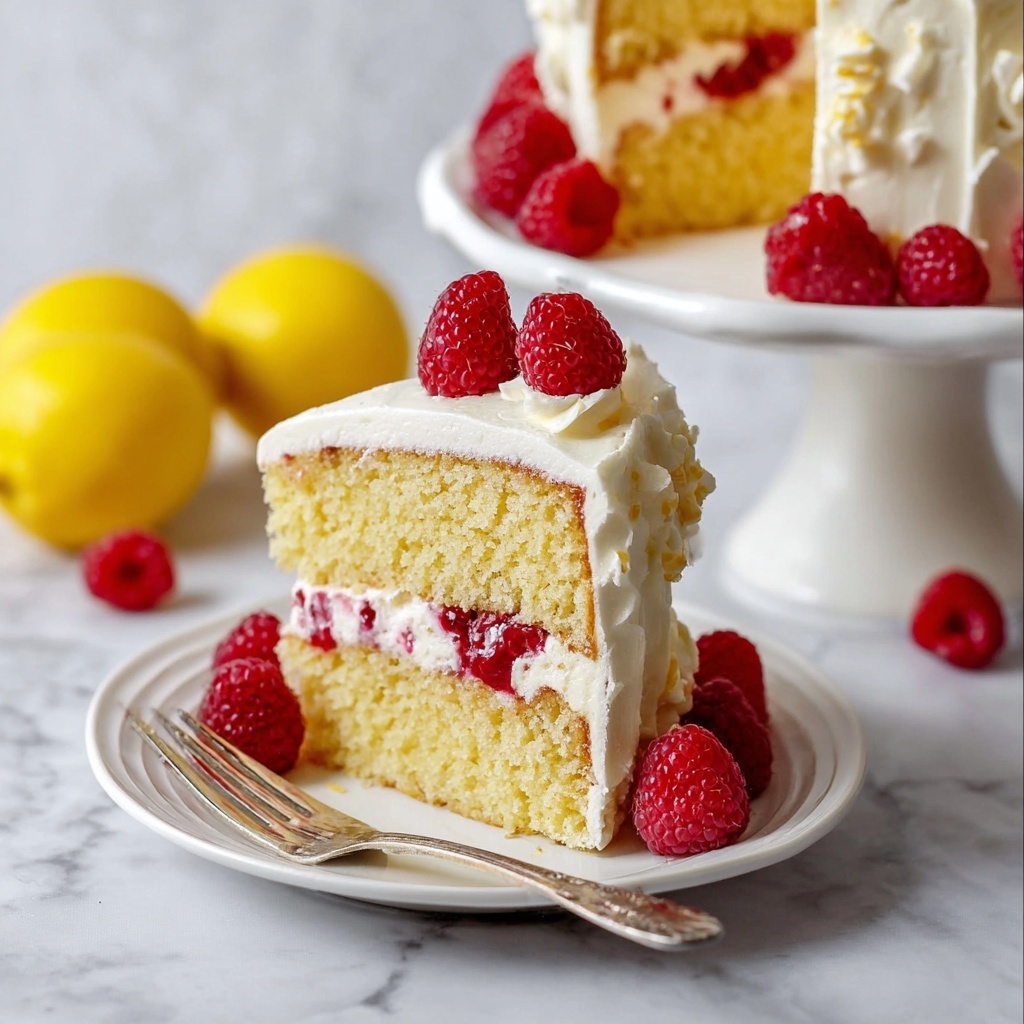 Lemon Raspberry Cake with Cream Cheese Frosting Recipe - Recipe Image