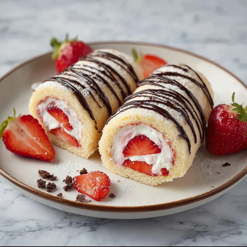 Strawberry Cream Rolls Recipe - Recipe Image