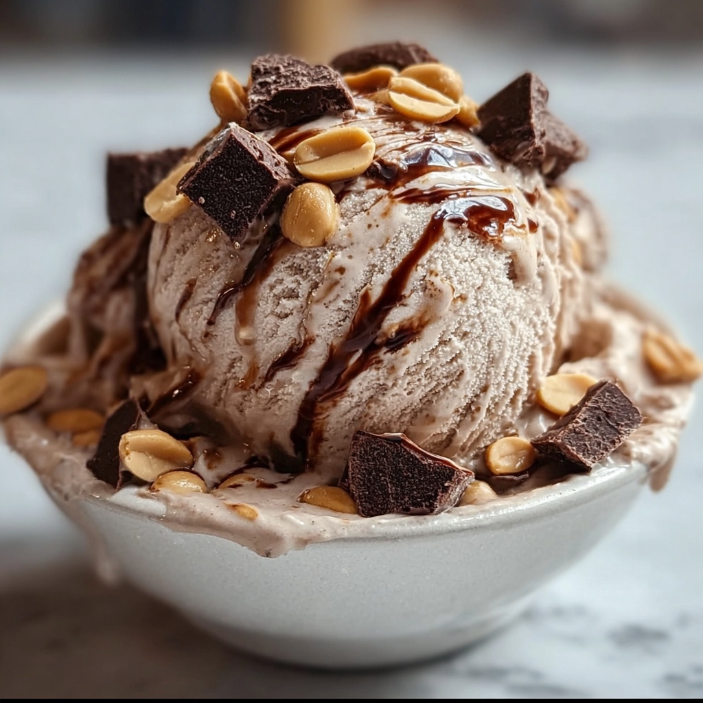 Moose Tracks Ice Cream with Peanut Butter Cups & Fudge Recipe - Recipe Image